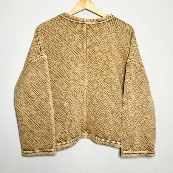 Banana Republic Quilted Cardigan New British Khaki Sz Small - Picture 9 of 12